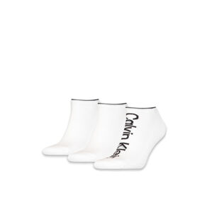 Calvin Klein pánské bílé ponožky 3pack - ONE (002)
